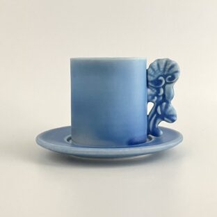 コーヒーカップ＆ソーサー (群青‐グンジョウ・万年茸）